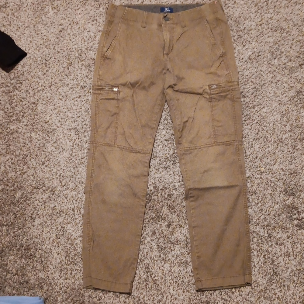 Goerge Army Green Flat Front Fashion Cargo Pants 30x30